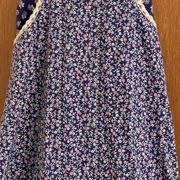 Gunne Sax by Jessica Mcclintock Calico Blue Dress Small Prairie - Picture 7 of 10